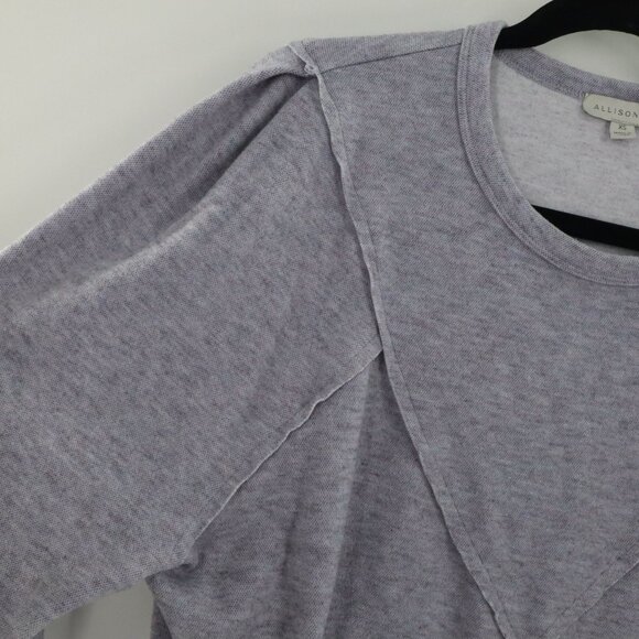 Allison Joy 80's Sweatshirt Women XS Gray  Lounge Wear Trendy Retro Weekend Soft - Picture 5 of 16